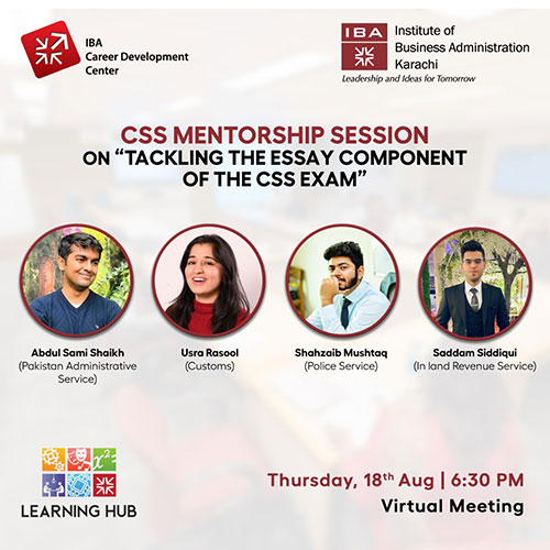 IBA – CDC organized CSS mentorship session virtually